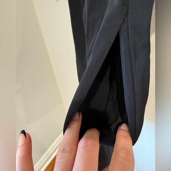 Abercrombie & Fitch Black Angel Sleeve V Neck Bow Mini Skort Romper Dress SZ XS - Picture 9 of 10